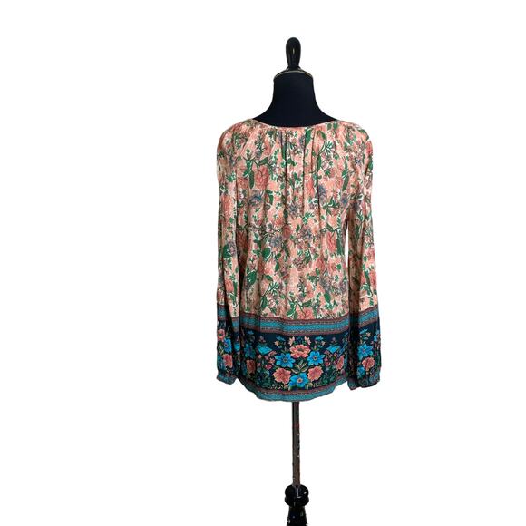 Suzanne Betro long sleeves floral tunic top size M - Picture 2 of 8